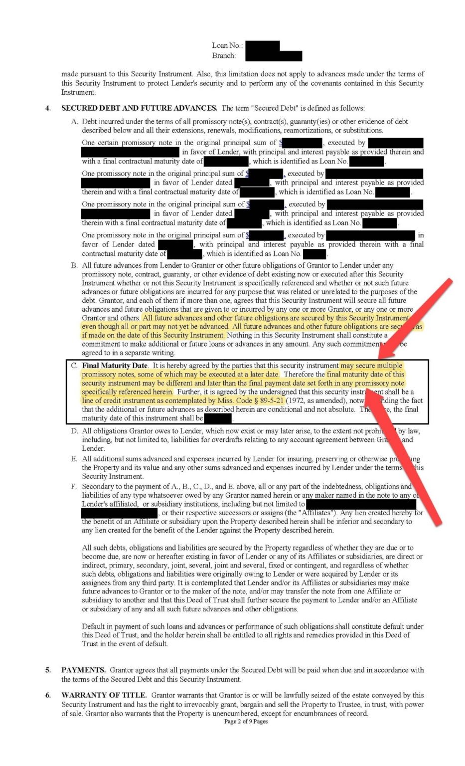 Multiple Indebtedness Deeds of Trust What’s that? Land Title